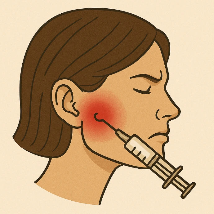 kaakspoeling of artrocenthese